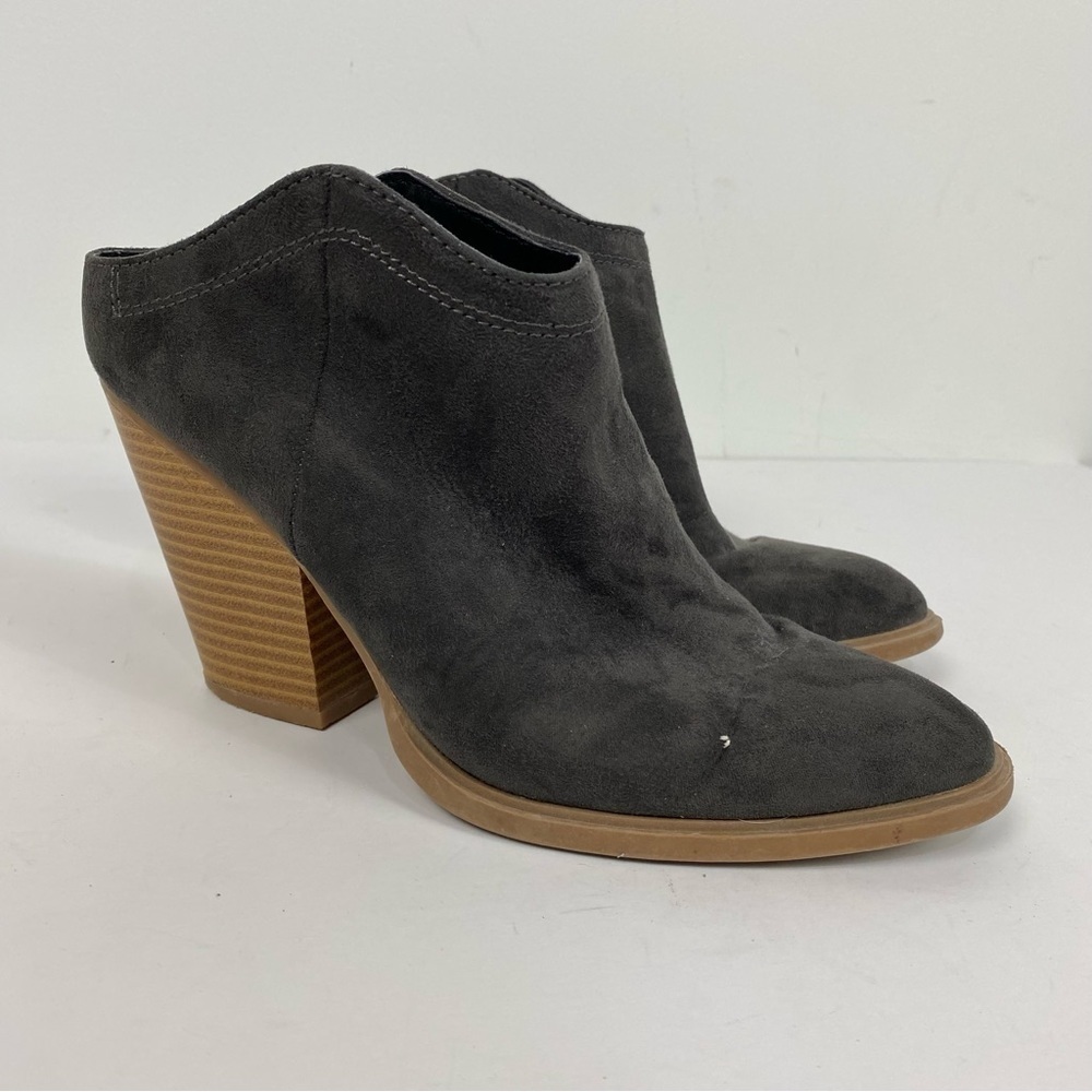 Dolce Vita Grey Suede Heeled Ankle Boots